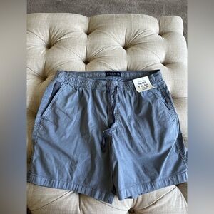 Abercrombie & Fitch Men's Blue Flat Front Shorts